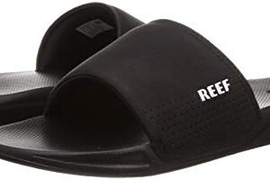 Reef Men's Sandals, Reef One Slide, Black, 7