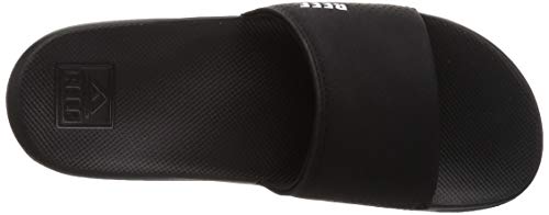 Reef Men's Sandals, Reef One Slide, Black, 7