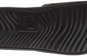 Reef Men's Sandals, Reef One Slide, Black, 7