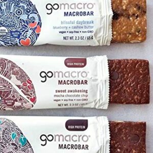 GoMacro Variety Pack, 1 bar each (pack of 12) - 12 Flavors including 3 new flavors