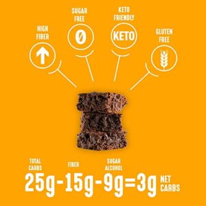 Lakanto Sugar Free Brownie Mix - Sweetened with Monk Fruit Sweetener, Keto Diet Friendly, Delicious Dutched Cocoa, High in Fiber, 3g Net Carbs, Gluten Free, Easy to Make Dessert (Pack of 1)