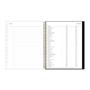 Blue Sky 2024 Weekly and Monthly Appointment Book and Planner, 8.5" x 11", Frosted Cover, Wirebound, Sheridan Black (137277-24)