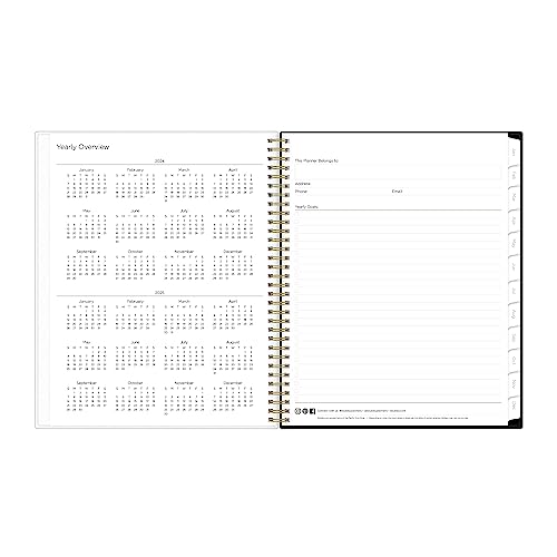 Blue Sky 2024 Weekly and Monthly Appointment Book and Planner, 8.5" x 11", Frosted Cover, Wirebound, Sheridan Black (137277-24)