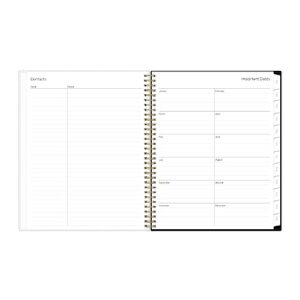 Blue Sky 2024 Weekly and Monthly Appointment Book and Planner, 8.5" x 11", Frosted Cover, Wirebound, Sheridan Black (137277-24)