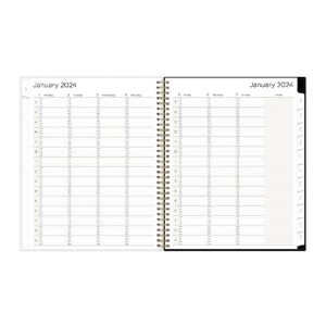 Blue Sky 2024 Weekly and Monthly Appointment Book and Planner, 8.5" x 11", Frosted Cover, Wirebound, Sheridan Black (137277-24)