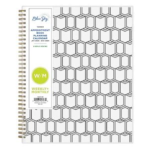 Blue Sky 2024 Weekly and Monthly Appointment Book and Planner, 8.5" x 11", Frosted Cover, Wirebound, Sheridan Black (137277-24)