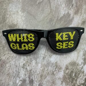 Capital City Commerce Whiskey Glasses - Funny Sunglasses - Multiple Colors Available (Black)