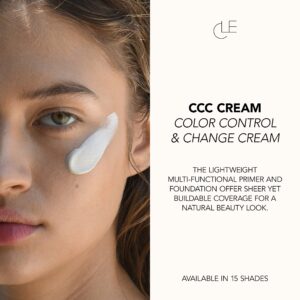 Cle Cosmetics CCC Cream Foundation, Color Control and Change Cream That's a BB and CC Cream Hybrid, Multi-purpose Beauty Primer and Facial Foundation, 1 fl oz SPF 30 (Neutral Medium Light 201)