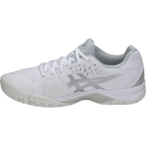asics men's gel-challenger 12 tennis shoes, 10.5, white/silver