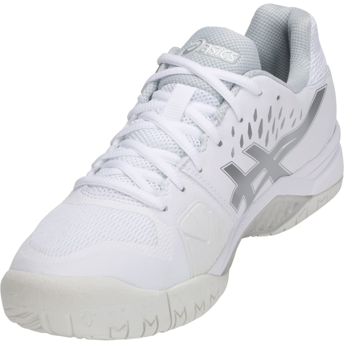 ASICS Men's Gel-Challenger 12 Tennis Shoes, 10.5, White/Silver