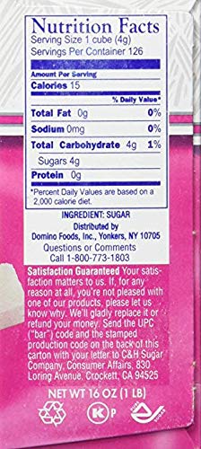 C&H Pure Sugar Cane Cubes, 16 oz (Pack of 2)