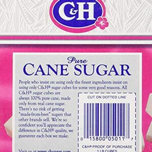 C&H Pure Sugar Cane Cubes, 16 oz (Pack of 2)