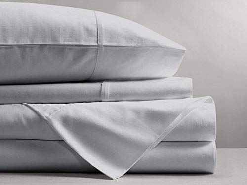 Sophia Cotton Club Hotel Luxury Super Soft 550-TC Egyptian Cotton - Sheet Set for RV King Size (72x80) Mattress Fits 28-30 inches Fully Elastic Deep Pocket (Solid, Silver Grey)