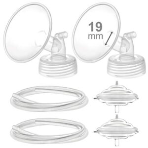 Maymom Pump Parts Compatible with Spectra S2 Spectra S1 9 Plus Breastpump Not Original Spectra Pump Parts Replace Spectra S2 Accessories and Spectra Flange. Inc Flange Backflow Protector Tubing (19mm)