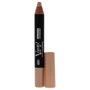 pupa milano vamp! ready to shadow 001 champagne - creamy, pigmented powder shadow stick with compact pencil applicator - blend, smudge, and shape with ease - paraben-free formula - 0.04 oz