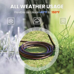 Giraffe Tools Garden Hose 25ft x 5/8", Water Hose Heavy Duty, Flexible, Lightweight Hybrid Hose with Swivel Handle, Male to Female Fittings, Burst 600 PSI