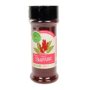 eat well sumac spice powder 4 oz shaker bottle, ground sumac berries, 100% natural traditional middle eastern spices, sumac seasoning with pure gourmet ingredients for cooking, tangy and citrusy