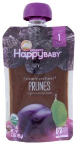 happy baby clearly crafted organic baby food stage 1, prunes, 3.5 oz