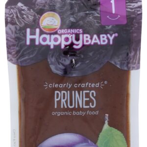 Happy Baby Clearly Crafted Organic Baby Food Stage 1, Prunes, 3.5 Oz