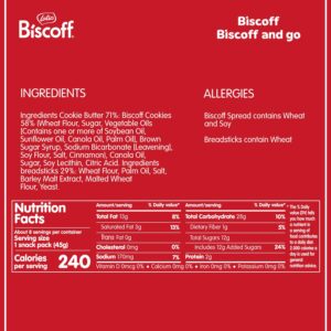 Lotus Biscoff & GO, Cookie Butter and Breadsticks Snack Pack, non GMO + Vegan, 1.6 Oz (Pack of 8)