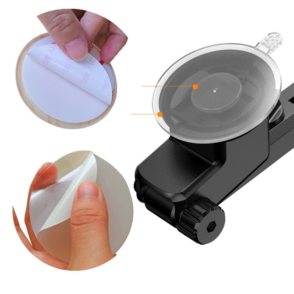 Suction Cup Double Sided Adhesive Pad 8PACK Mount Disk Hook Dashboard Sticky Pads for GPS Phone Car Dash Windshield Shower Replacement Mounting Heavy Duty Clear Glue 6CM and 8CM for Xiaoyi Camera