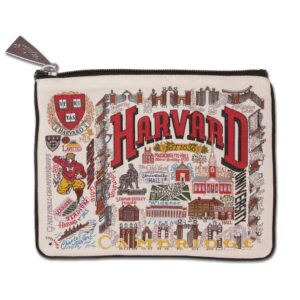 catstudio harvard university collegiate zipper pouch purse | holds your phone, coins, makeup, dog treats, & tech tools
