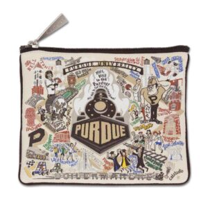 catstudio collegiate zipper pouch, purdue university travel toiletry bag, ideal gift for college students or alumni, makeup bag, dog treat pouch, or travel purse pouch