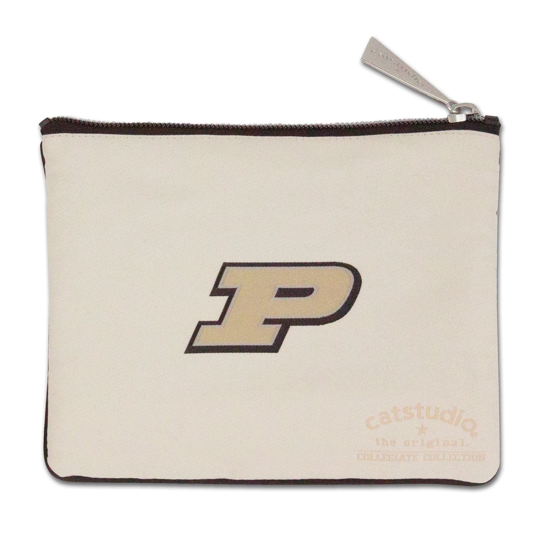 Catstudio Collegiate Zipper Pouch, Purdue University Travel Toiletry Bag, Ideal Gift for College Students or Alumni, Makeup Bag, Dog Treat Pouch, or Travel Purse Pouch