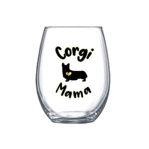 best corgi mom dog gifts for women stemless wine glass for her cup idea large 0130