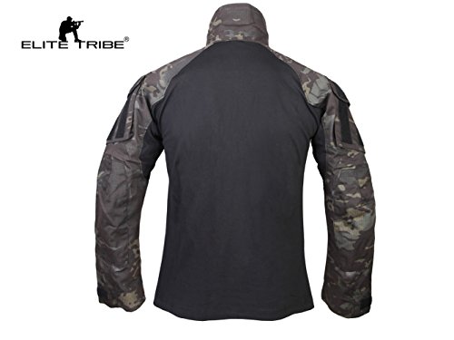 Airsoft Military BDU Tactical Suit Combat Gen3 Uniform Shirt Pants Multicam Black (L)