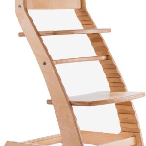 FORNEL Wooden High Chair for Babies and Toddlers - Adjustable Height Easy to Clean Toddler Highchair - Kids Dining Chair from 3 Years to 200 Lb, Grow with Child - Natural Birch