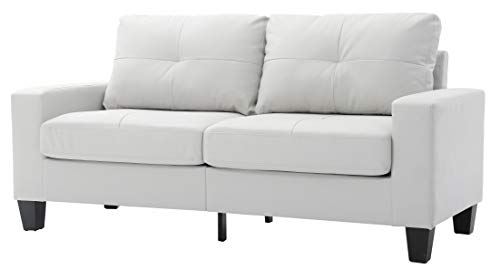 Glory Furniture Newbury Faux Leather Modular Sofa in White