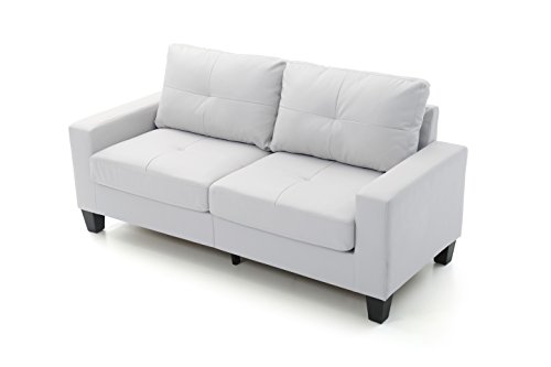 Glory Furniture Newbury Faux Leather Modular Sofa in White