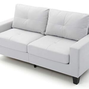 Glory Furniture Newbury Faux Leather Modular Sofa in White