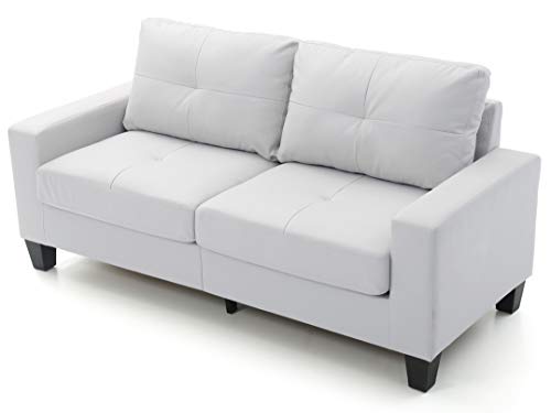 Glory Furniture Newbury Faux Leather Modular Sofa in White