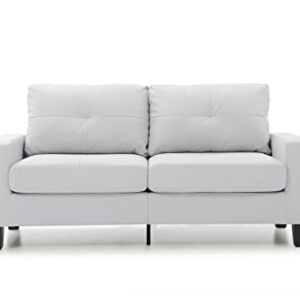 Glory Furniture Newbury Faux Leather Modular Sofa in White