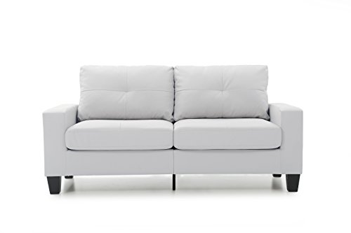 Glory Furniture Newbury Faux Leather Modular Sofa in White