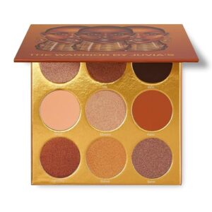 juvia's place the warrior - warm and neutral, shades of 9, eyeshadow palette, professional eye makeup, pigmented eyeshadow palette, makeup palette for eye color & shine, pressed eyeshadow cosmetics