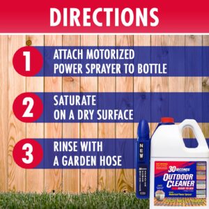 30 SECONDS Mold and Mildew Stain Remover | 1.3 Gallon | Ready To Use | Battery Powered Spray Wand