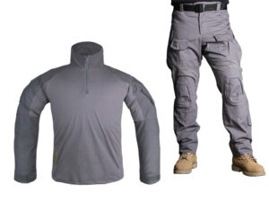 airsoft military bdu tactical suit combat gen3 uniform shirt pants wolf gray (xl)