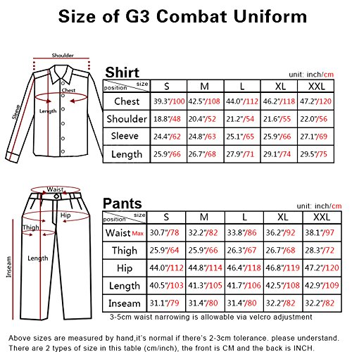 Airsoft Military BDU Tactical Suit Combat Gen3 Uniform Shirt Pants Wolf Gray (XL)