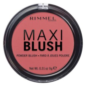 rimmel london maxi - 003 wild card - blush powder, lightweight, highly pigmented, blendable, 0.31oz