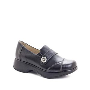 dromedaris women’s stella comfort shoe - arch support + rocker bottom, black, eu 39m