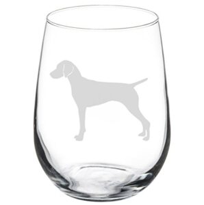 wine glass goblet vizsla (17 oz stemless)