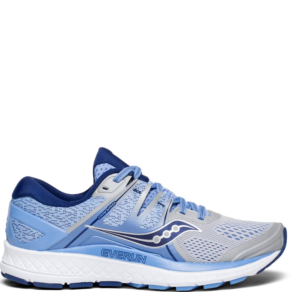 Saucony Women's S10443-1 Omni ISO Road Running Shoe, Silver | Blue | Navy - 8.5 Wide