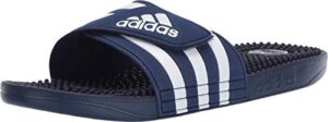adidas unisex adissage slides sandal, dark blue/white/dark blue, 6 us men