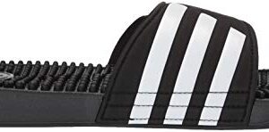 adidas Women's Adissage Slides Sandal, Black/White/Black, 7