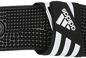 adidas Women's Adissage Slides Sandal, Black/White/Black, 7