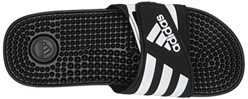 adidas Women's Adissage Slides Sandal, Black/White/Black, 7