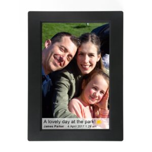 Feelcare 10 Inch WiFi Digital Picture Frame - Electronic, Wall Mountable Smart Frames，Frameo App - Send Photos & Videos from Anywhere - IPS LCD Panel, Touchscreen Portrait & Landscape Display(Black)